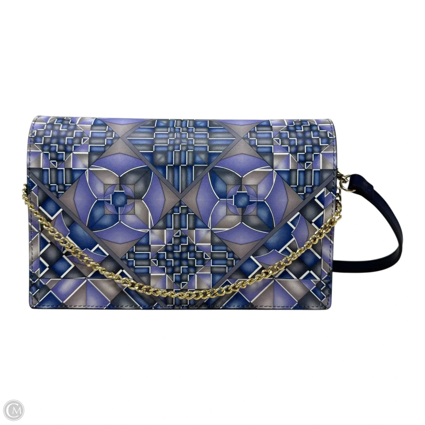 Geometric Mosaic Flap Handbag Leather By Pierangelo Masciadri, Size: Medium