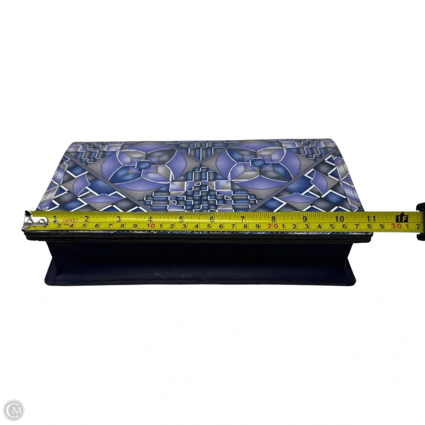 Geometric Mosaic Flap Handbag Leather By Pierangelo Masciadri, Size: Medium