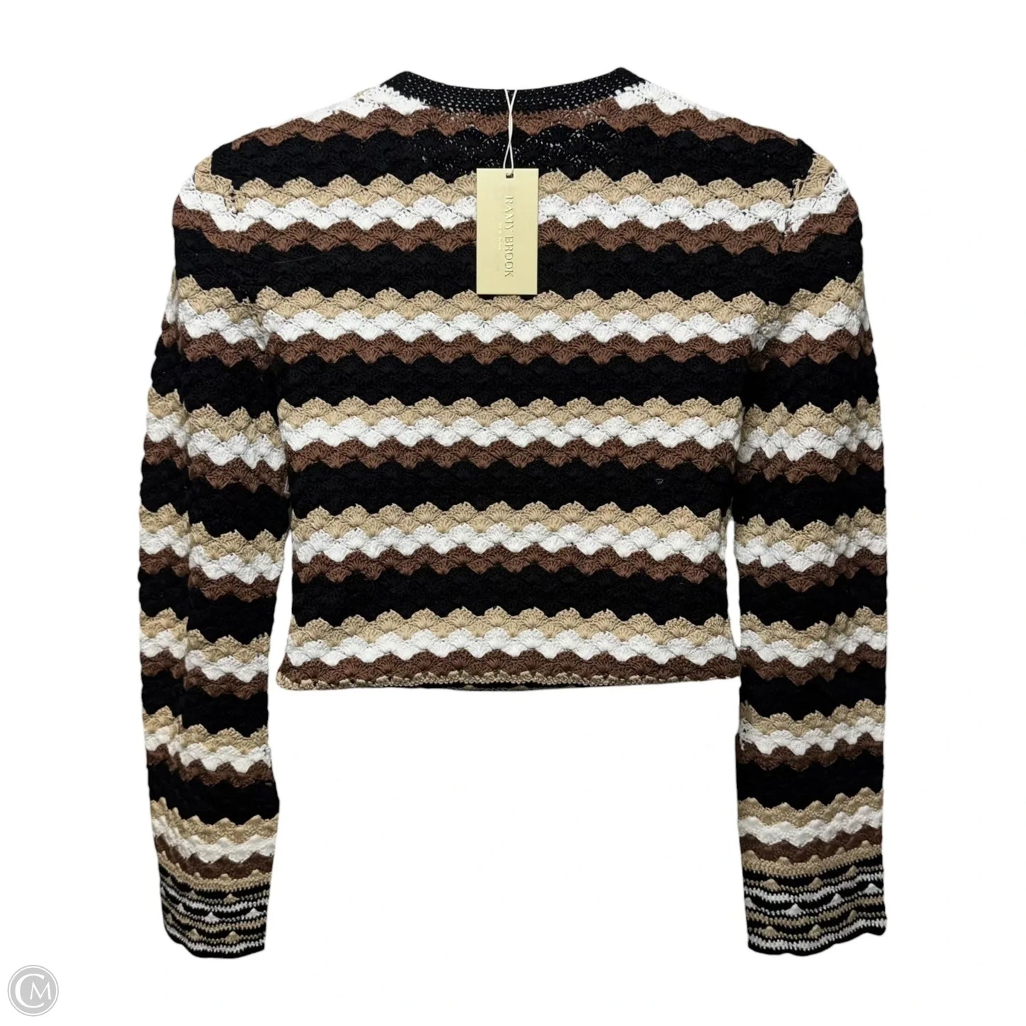 Alanza Sweater Cardigan By Ramy Brook In Chevron Pattern, Size: M