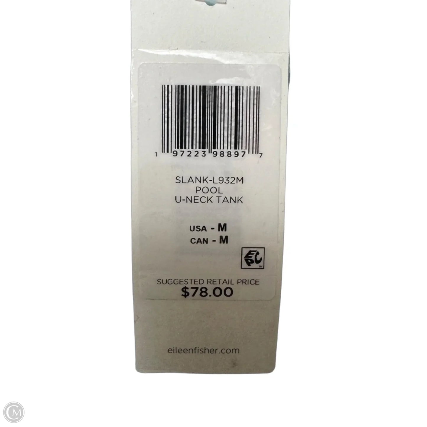 U-Neck Sleep Tank Top By Eileen Fisher In Pool, Size: M