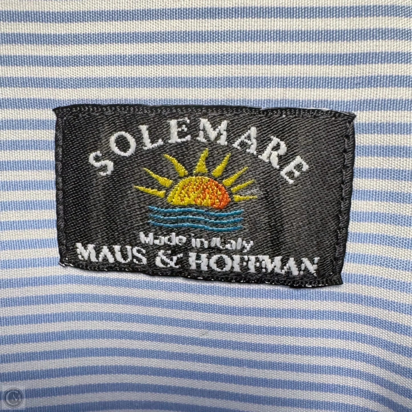 Banco Stripe Shirt By Solemare By Maus & Hoffman In Striped Pattern, Size: Men’s XL (17/43)