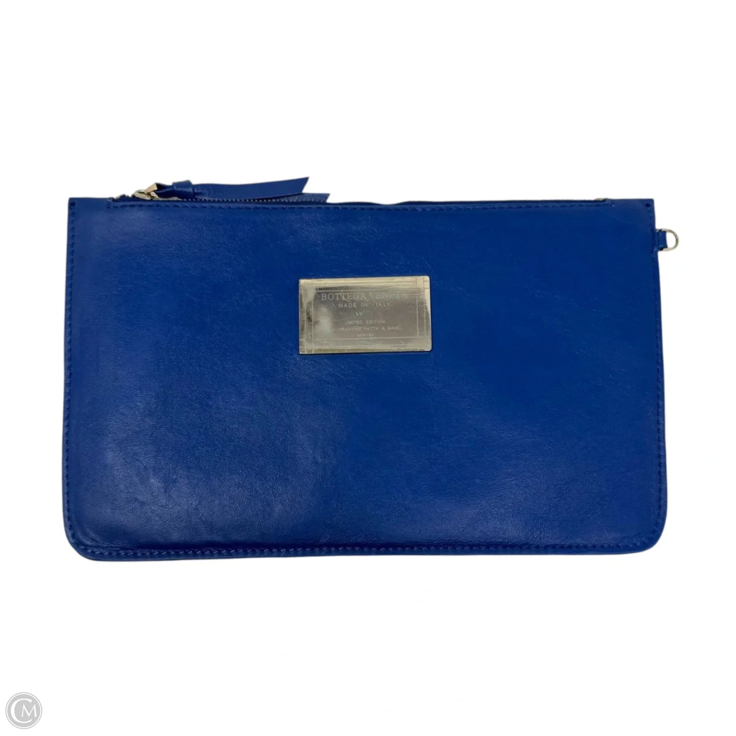 AS IS Limited Edition Leather Zip Document Pouch with Mirror Luxury Designer By Bottega Veneta, Size: Small