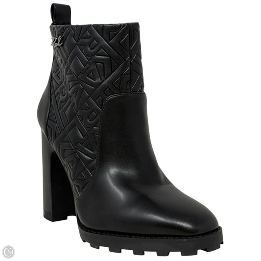 Petria Platform Lug Sole Ankle Boots By Karl Lagerfeld In Black, Size: 9