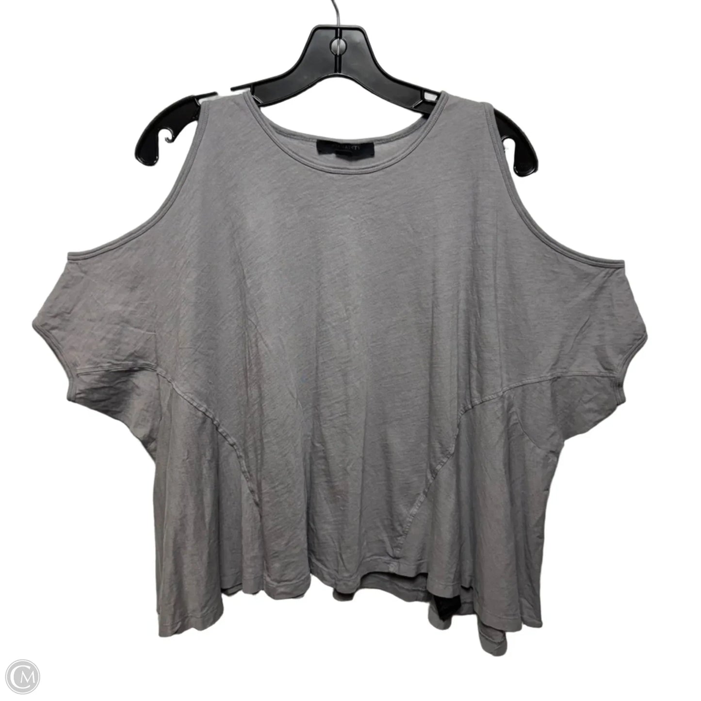 Ella Fifi Cold Shoulder Tee Designer By All Saints In Grey, Size: S