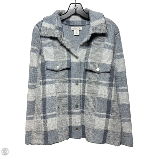 Jacket Shirt By Rachel Zoe In Plaid Pattern, Size: L
