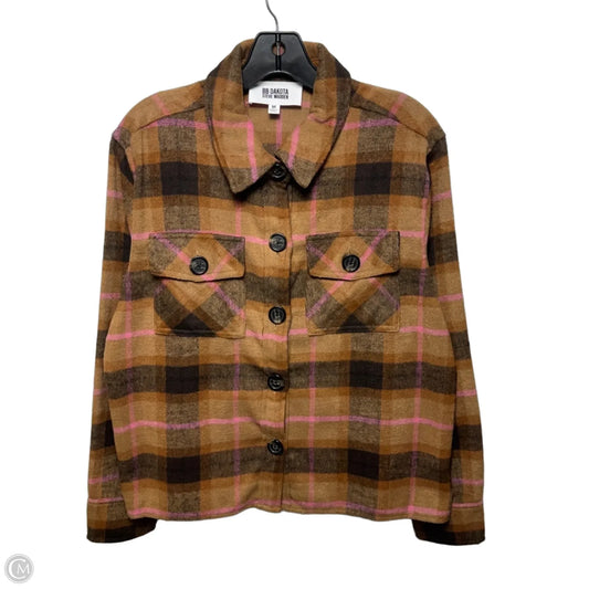 Boxy Jacket Shirt By Bb Dakota In Plaid Pattern, Size: M