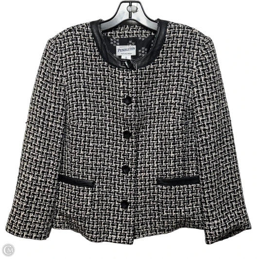 Blazer By Pendleton In Black & White, Size: 10