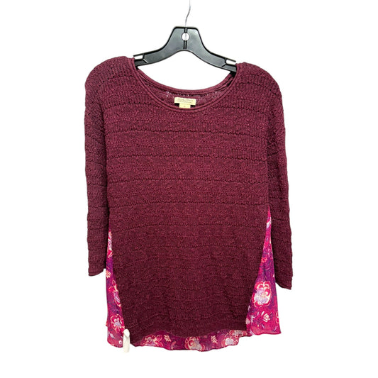 Sweater By Lucky Brand In Maroon, Size: S