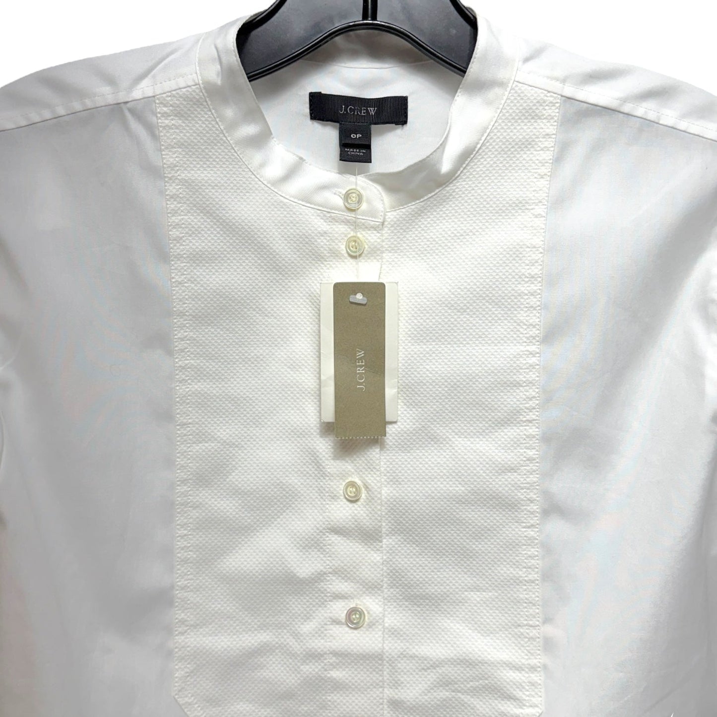 Tuxedo Popover Shirt By J. Crew In White, Size: 0