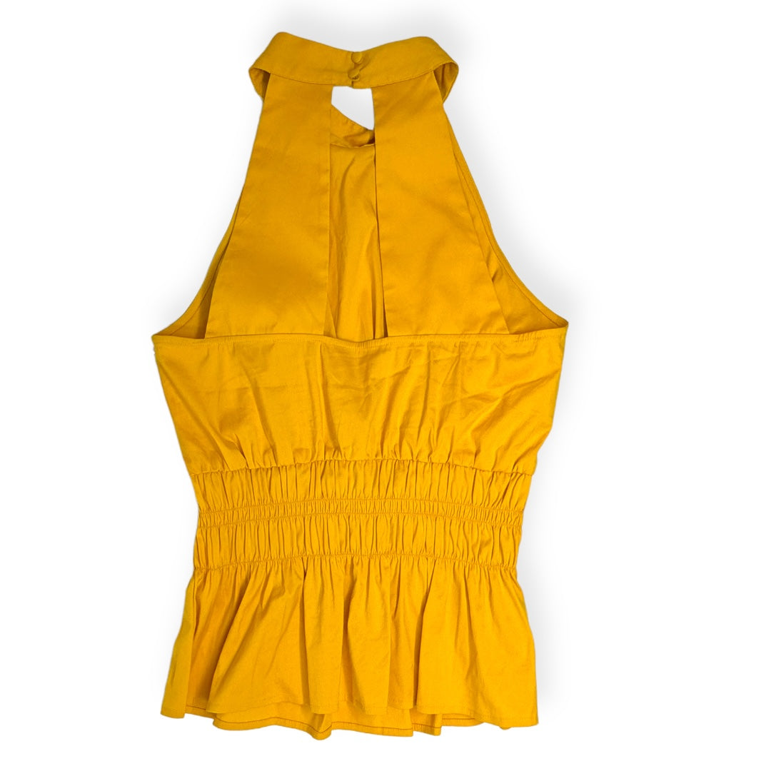 Yellow Top Sleeveless White House Black Market, Size 4