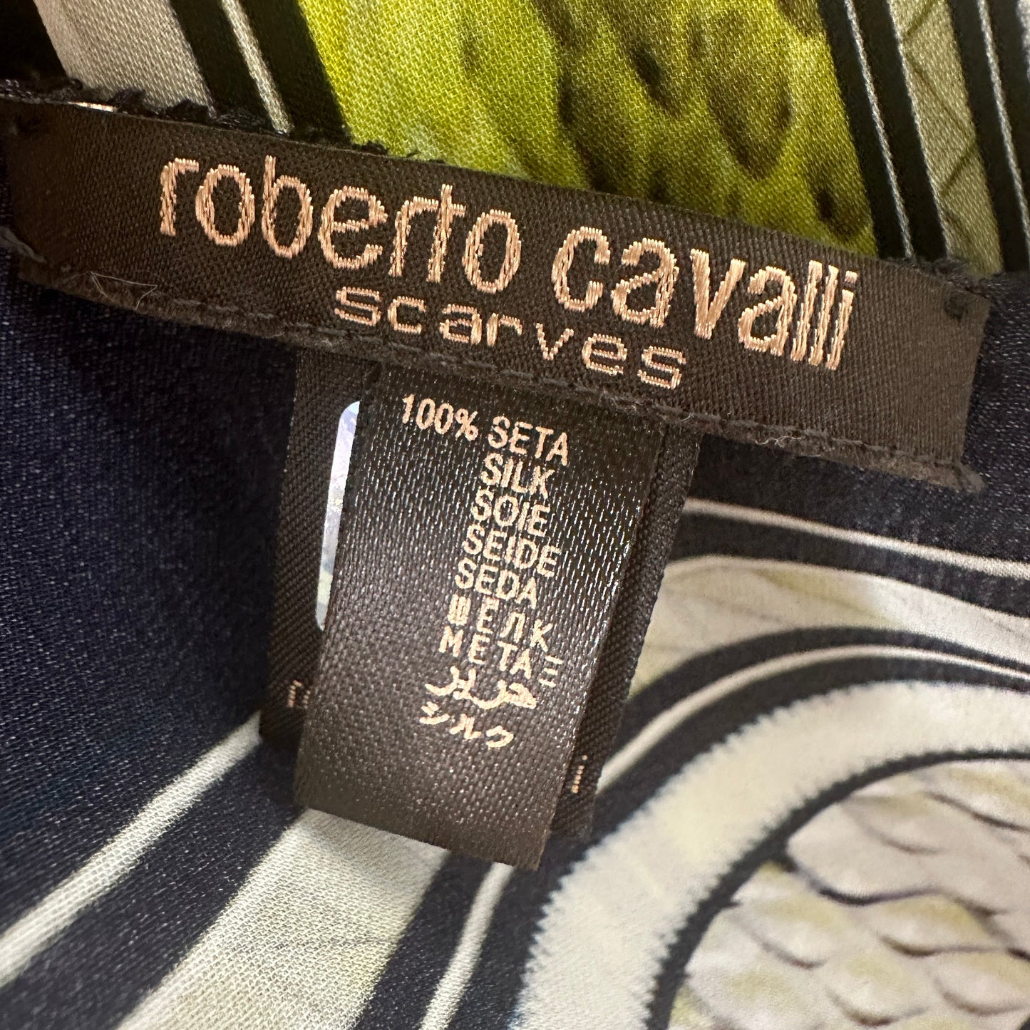 Silk Scarf Luxury Designer Roberto Cavalli