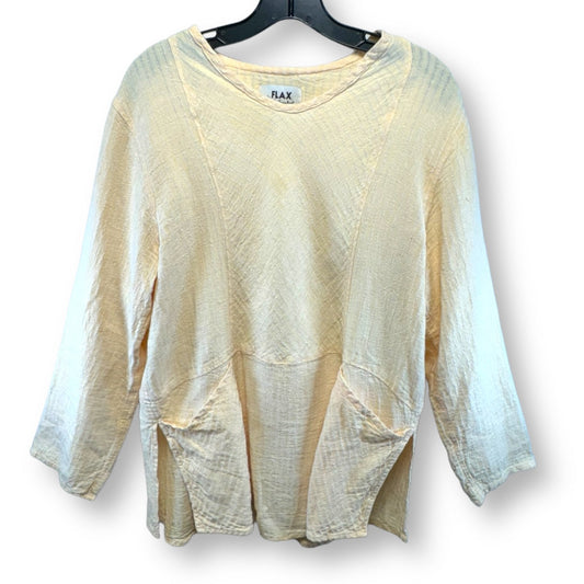 Yellow Top Long Sleeve Flax, Size S