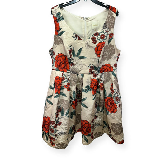 Floral Print Dress Casual Short Modcloth, Size 2x
