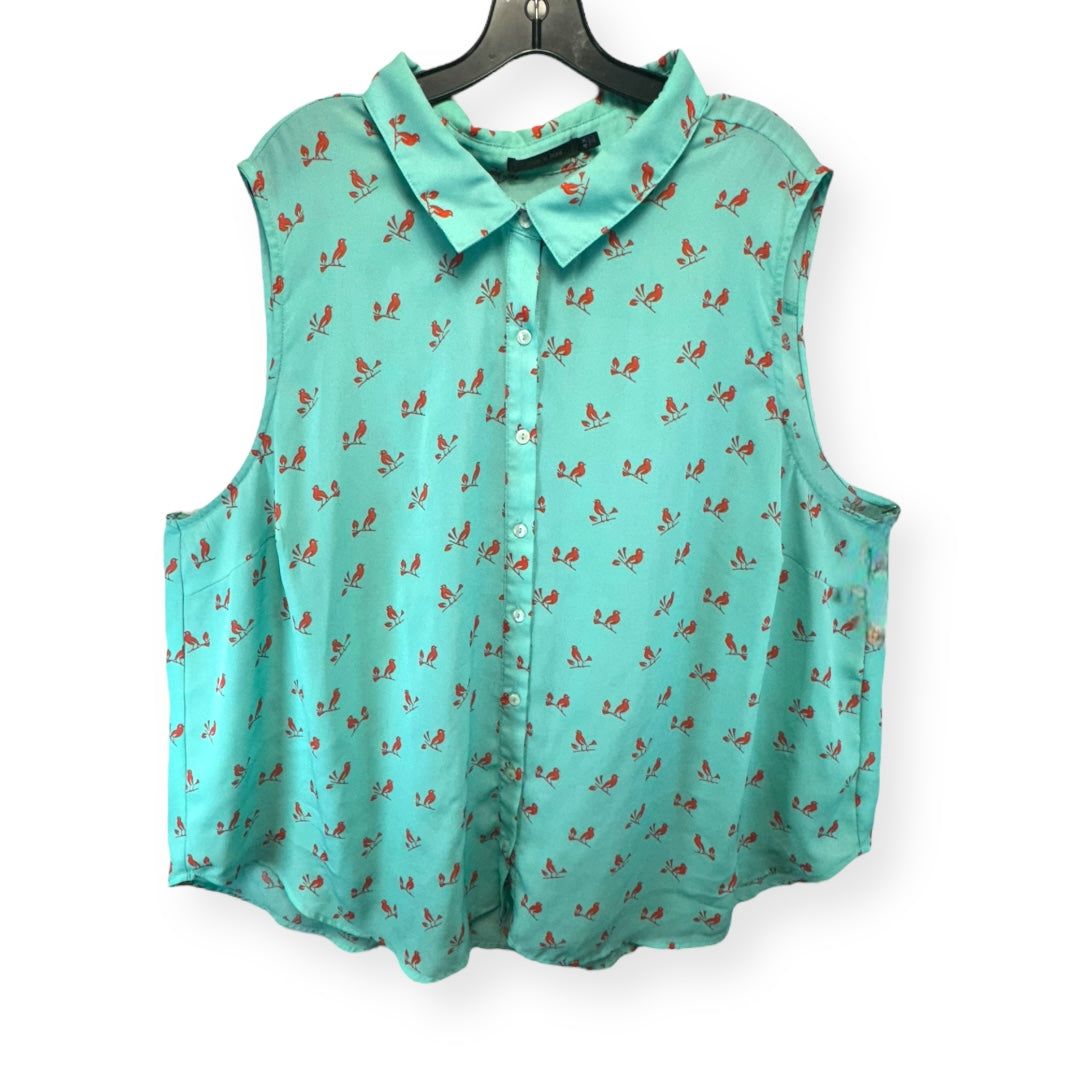 Aqua Top Sleeveless Doe & Rae, Size 4x