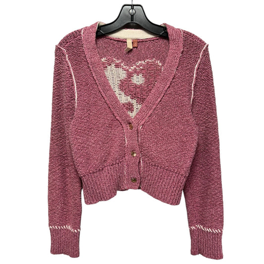 Sweater Cardigan By Pilcro In Pink, Size: M