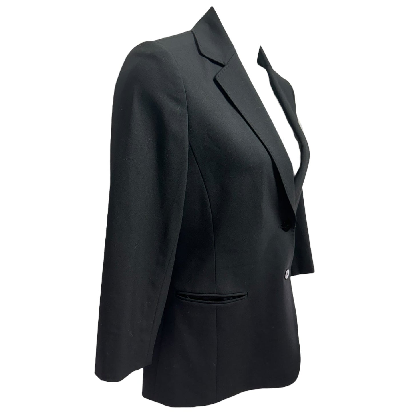 Two Button Single Breasted Blazer Designer By Lafayette 148 In Black, Size: 8