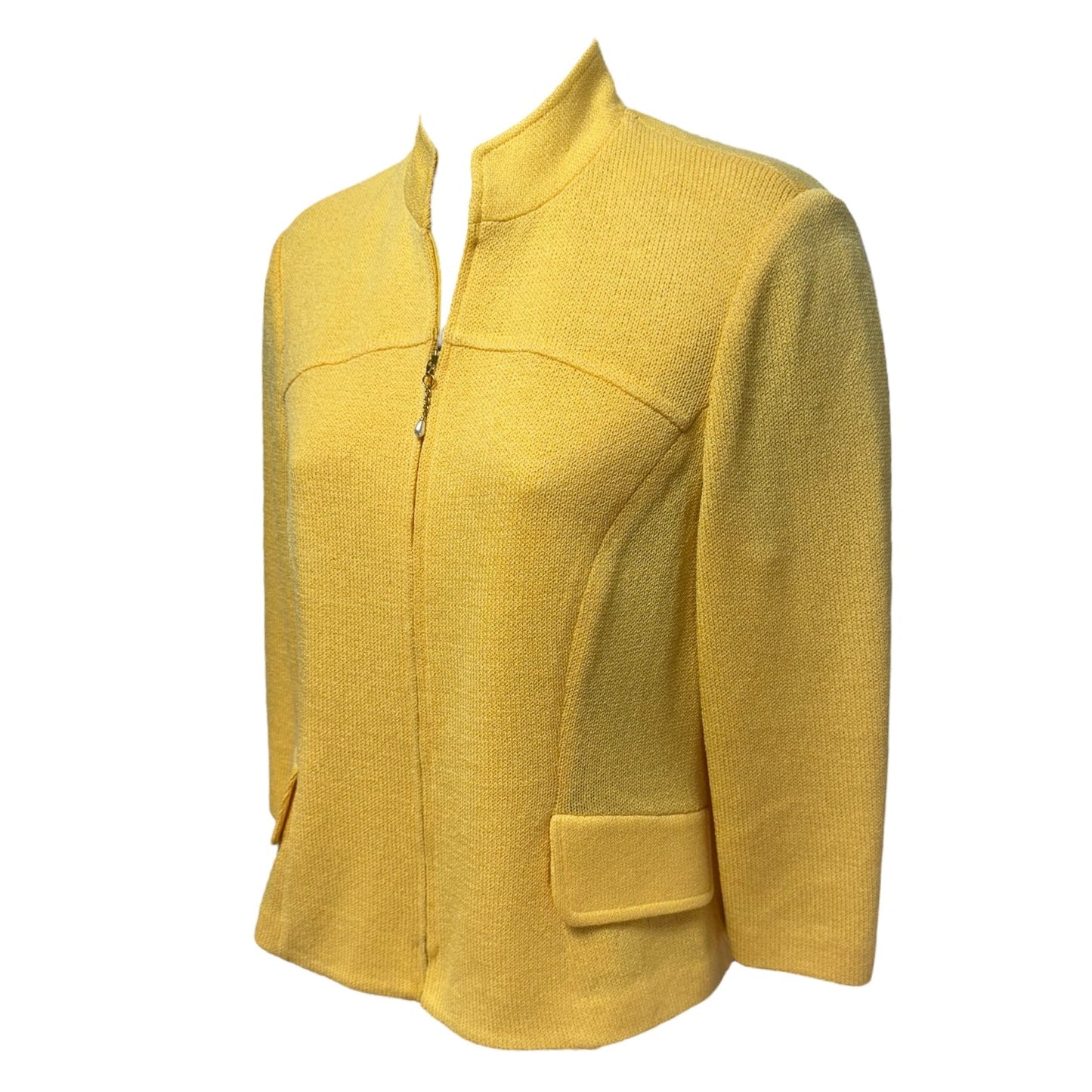 Blazer Designer By St John Collection In Yellow, Size: 4