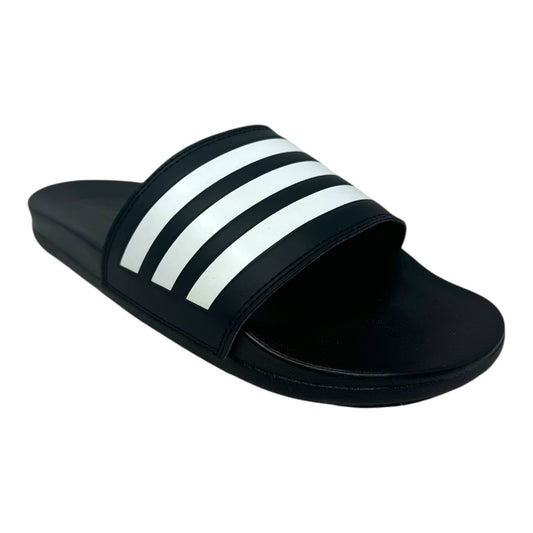 Adilette Comfort Sandals Flats By Adidas In Striped Pattern, Size: 7