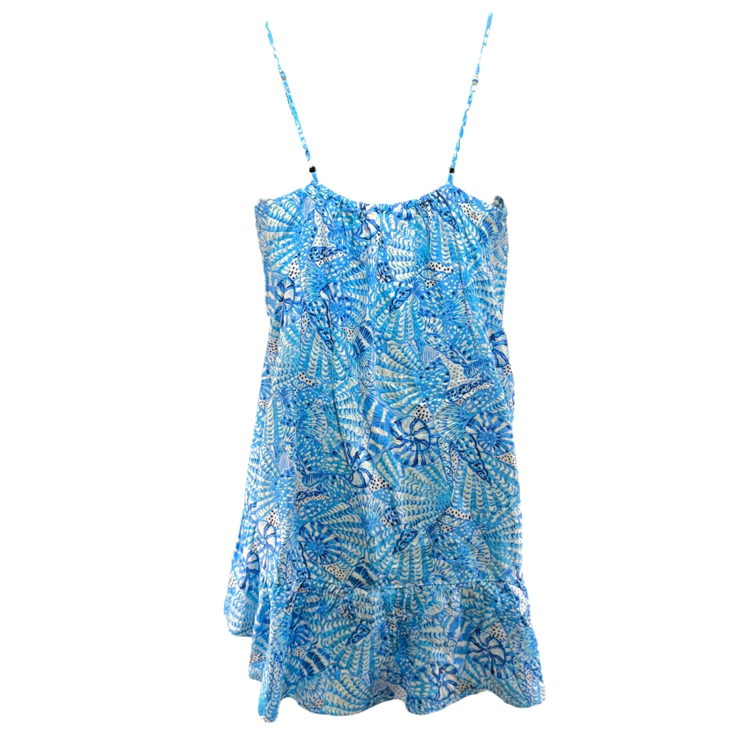 Jaydan Linen Dress Designer By Lilly Pulitzer In Amalfi Blue By The Seashore, Size: XS