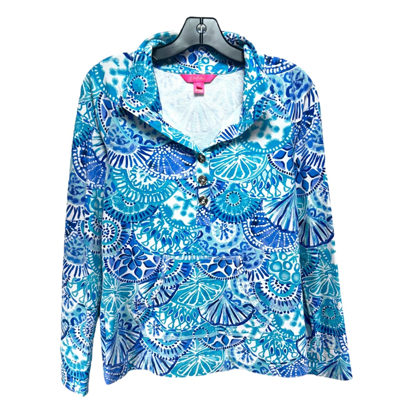 Captain Popover Designer By Lilly Pulitzer In Turquoise Oasis Half Shell , Size: XS