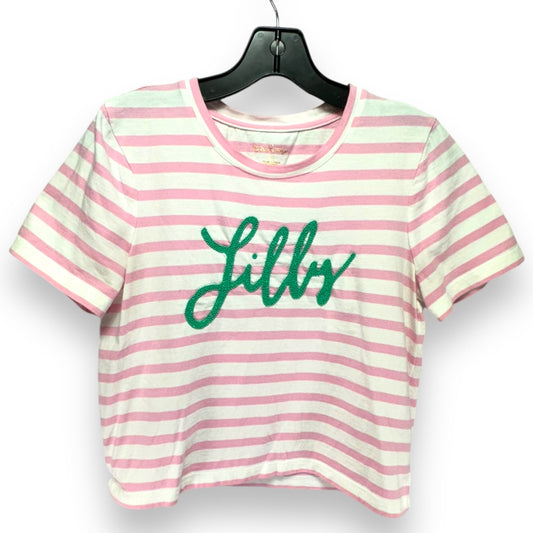 Keenan Knit Top Designer By Lilly Pulitzer In Conch Shell Pink Striped, Size: XS