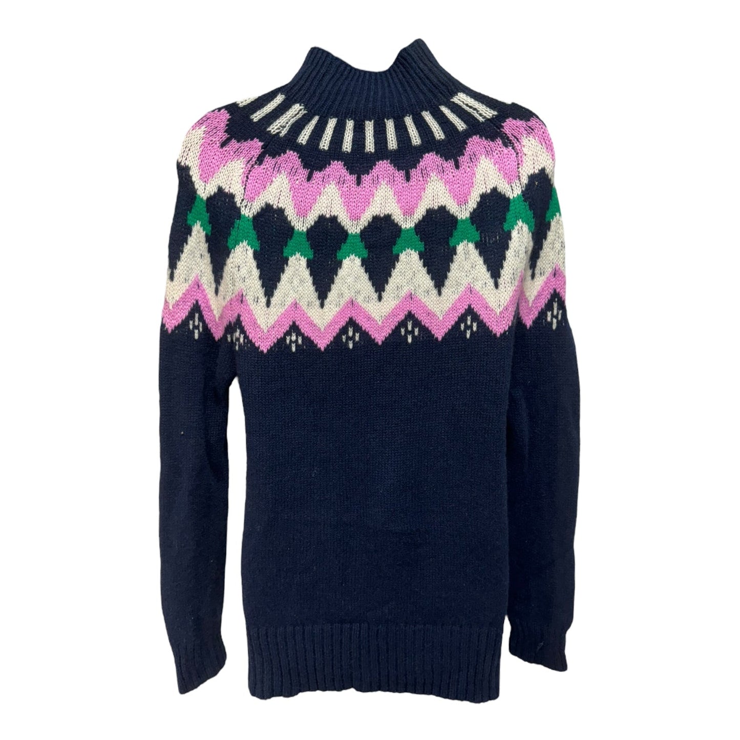 Mockneck Fair Isle Cashmere Sweater By J. Crew In Multi-colored, Size: XS