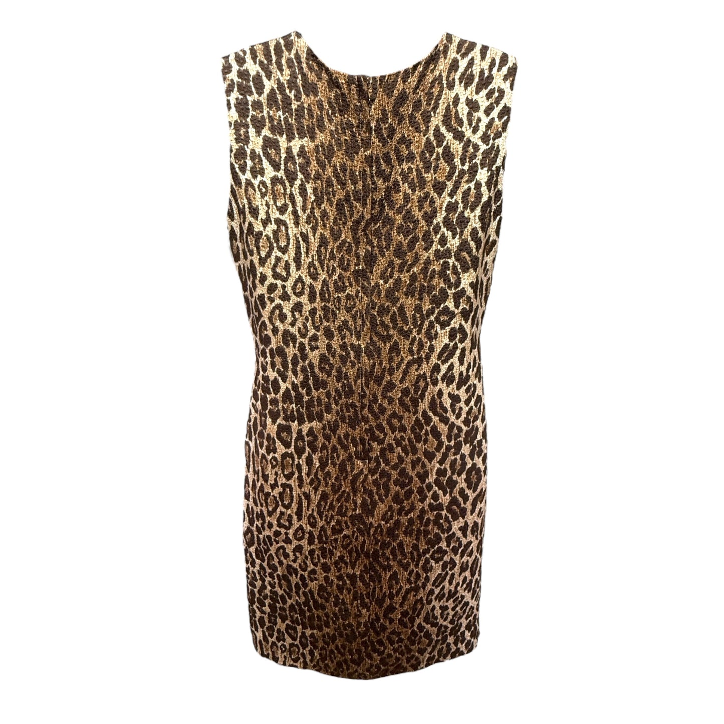 Vintage Sleevless Mini Dress Luxury Designer By Dolce And Gabbana In Leopard Print, Size: 6