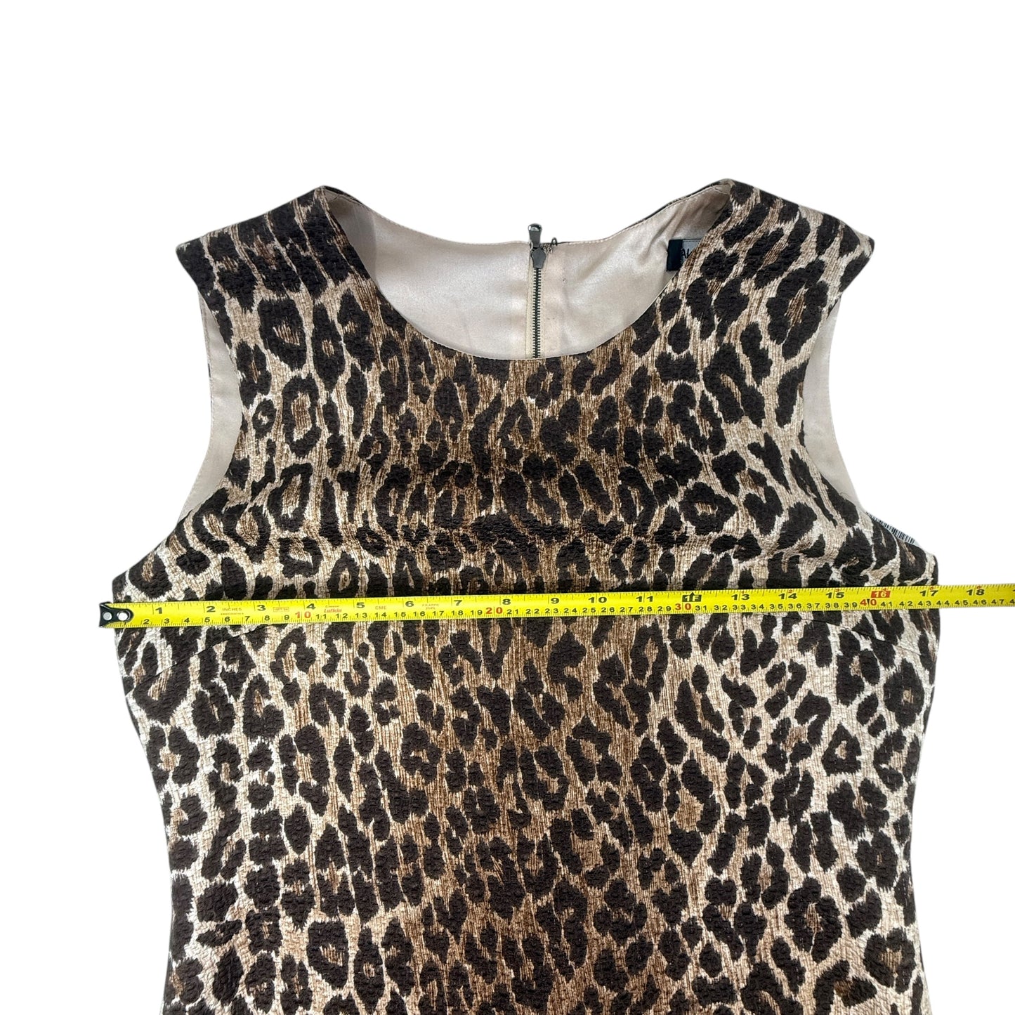 Vintage Sleevless Mini Dress Luxury Designer By Dolce And Gabbana In Leopard Print, Size: 6