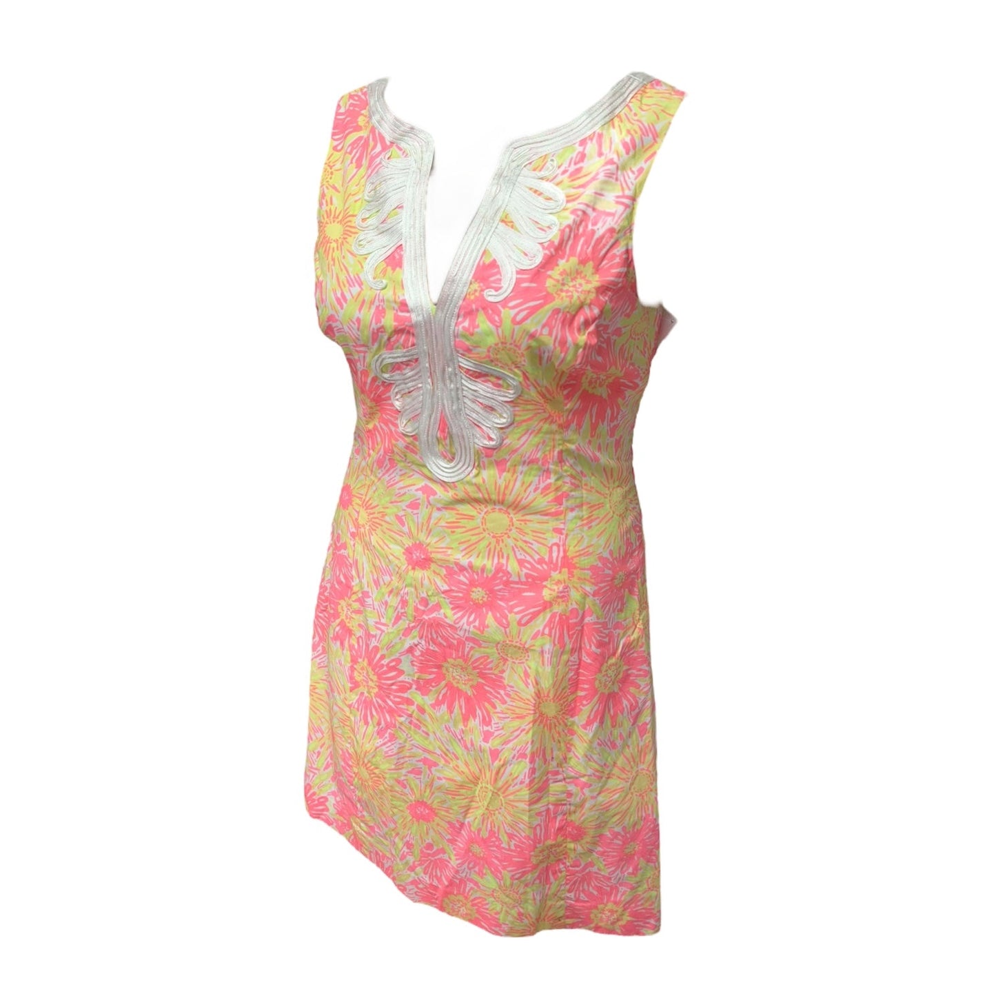 Janice Shift Dress Designer By Lilly Pulitzer In Pink & Yellow, Size: 6