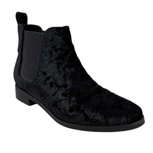 Ella Chelsea Booties By Toms In Black Velvet, Size: 7