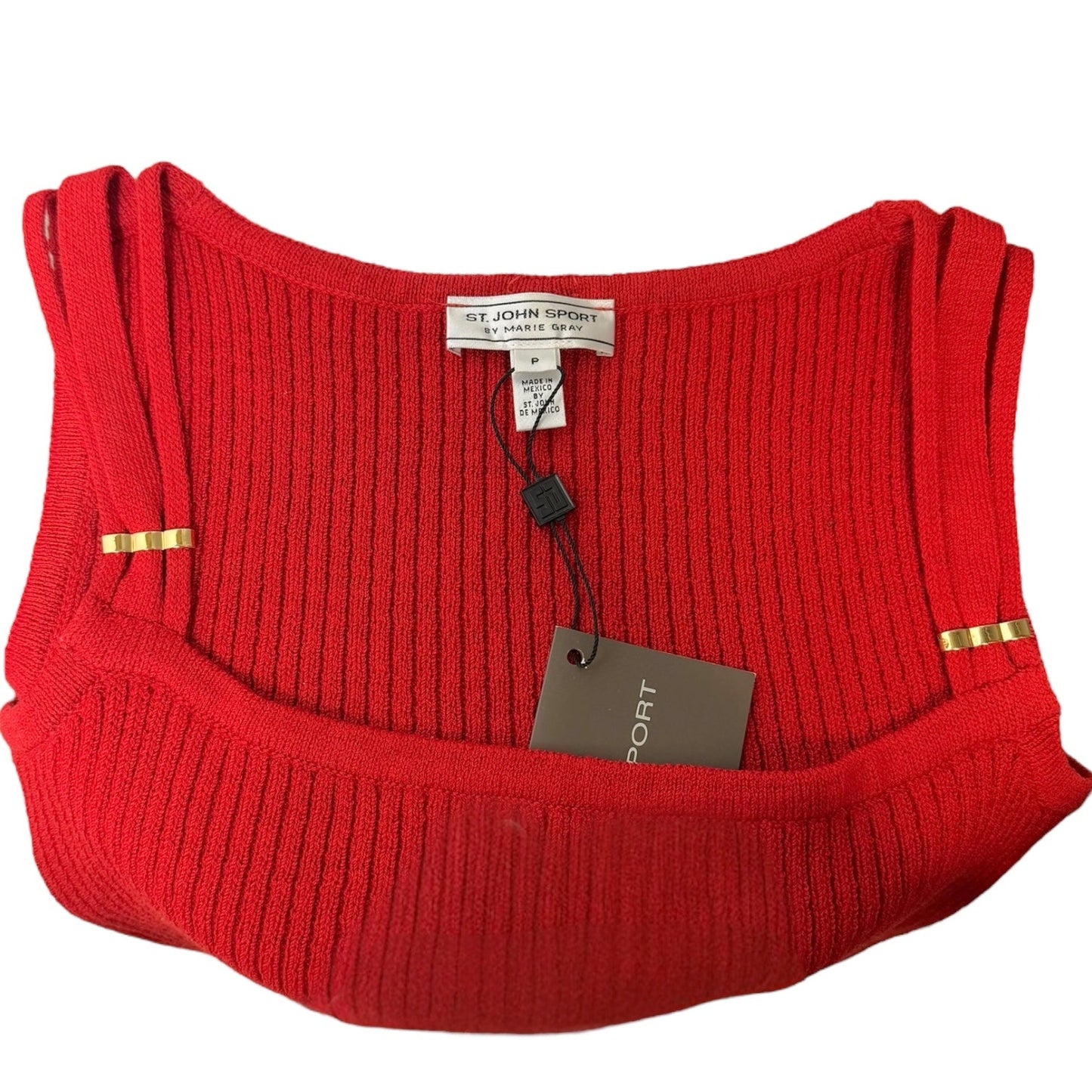 Top Sleeveless Luxury Designer By St John Collection In Red, Size: S