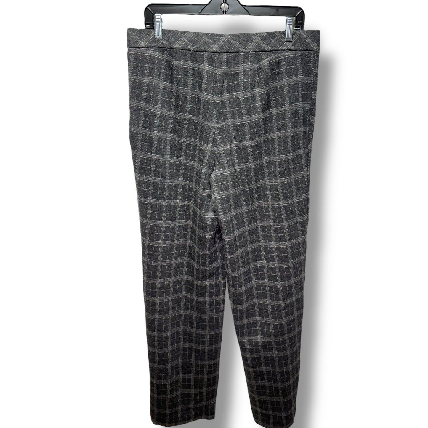 Ponte Full Leg Pants By J. Jill In Plaid Pattern, Size: M