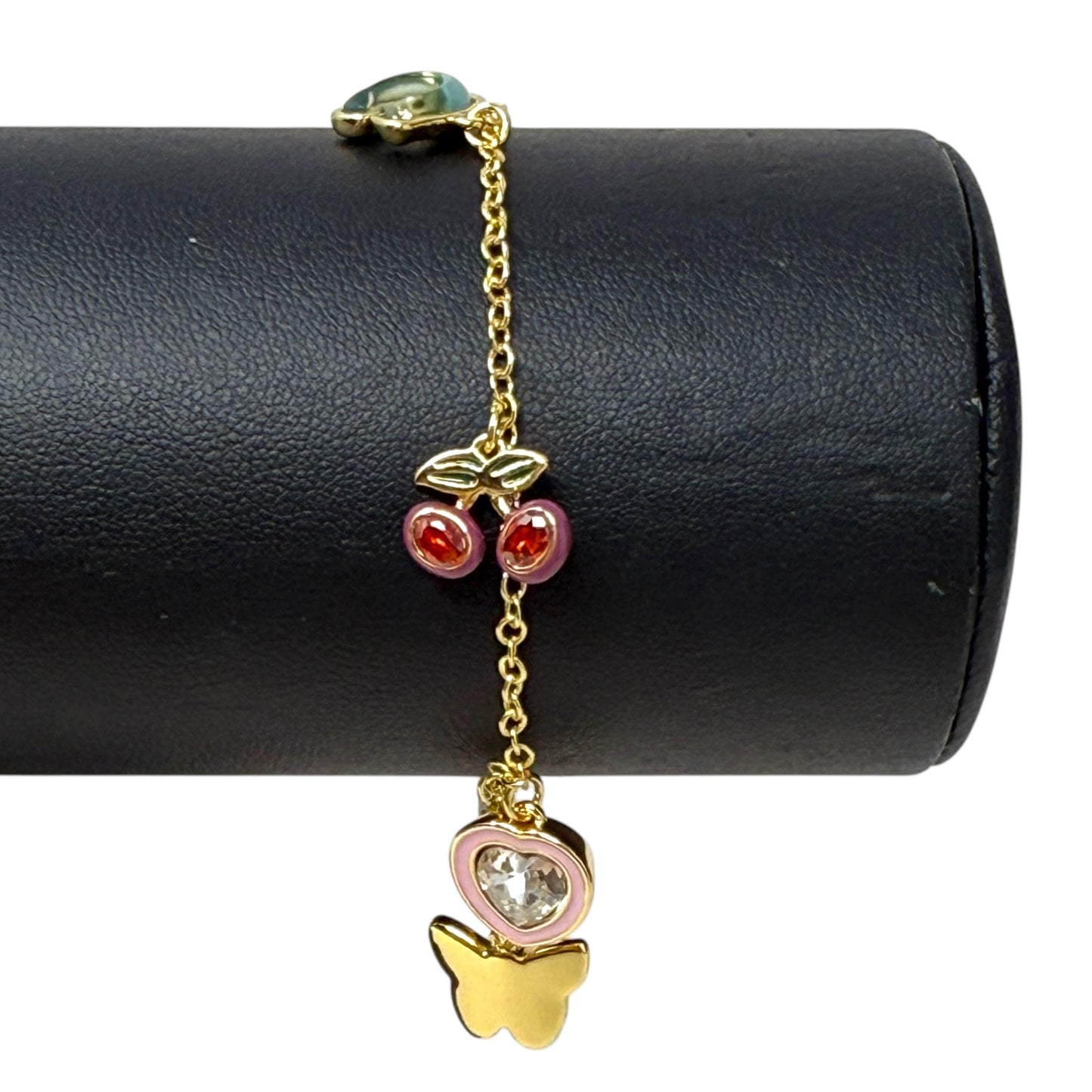 Cherry Butterfly Charm Bracelet Designer By Coach