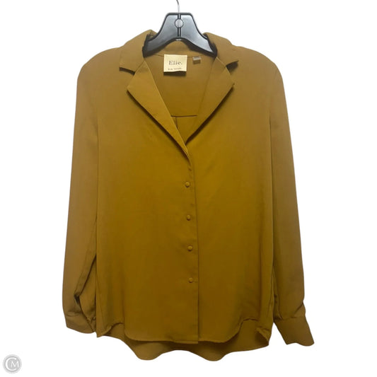 Blouse Long Sleeve By Elie Tahari In Orange, Size: Xs