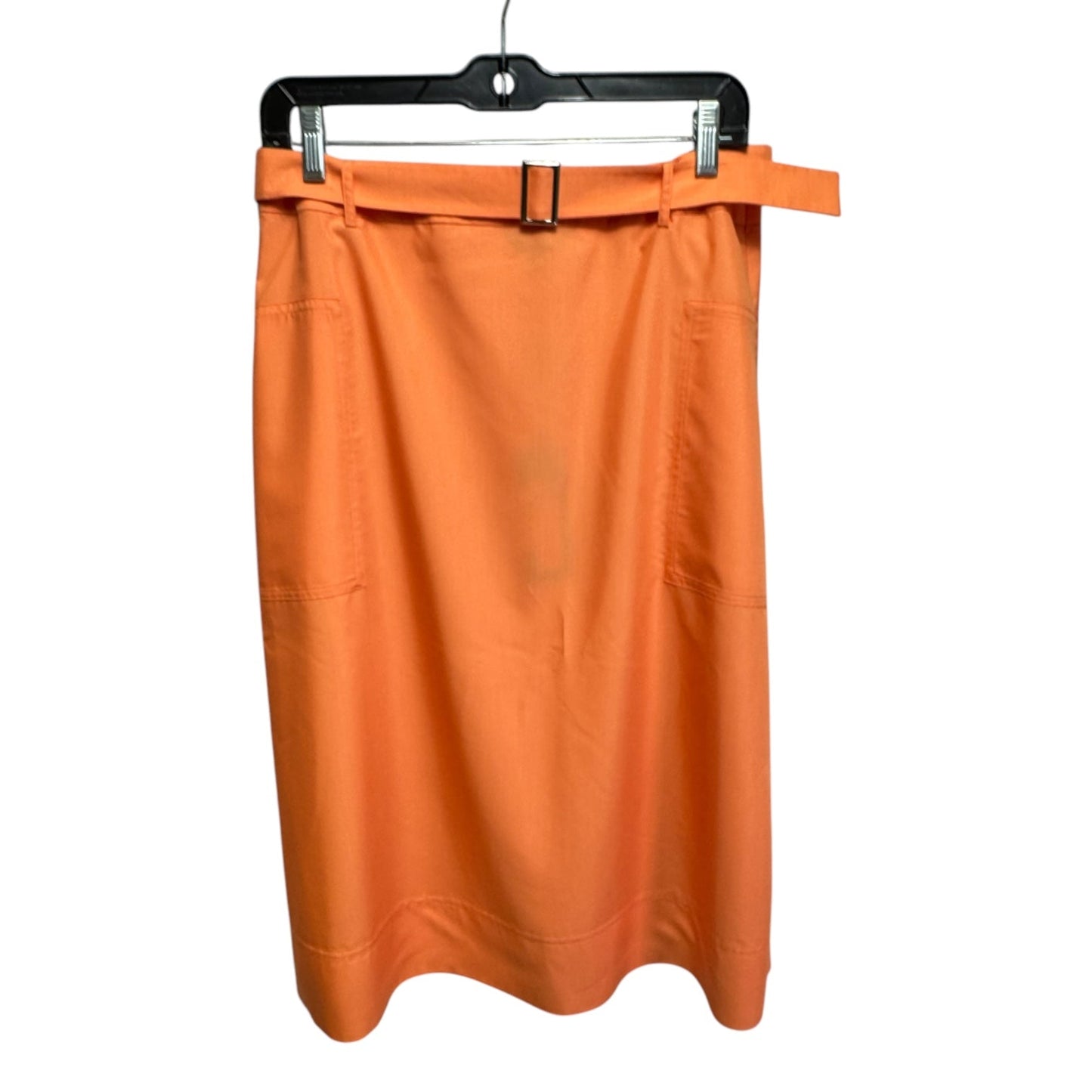 Belted Skirt Midi By Misook In Orange, Size: S