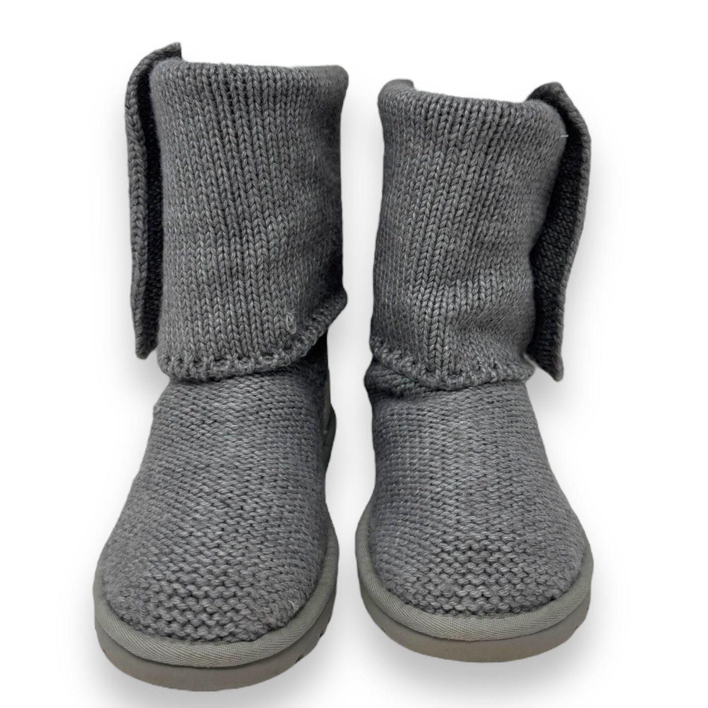 Classic Cardy Boots Designer By Ugg In Grey, Size: 8