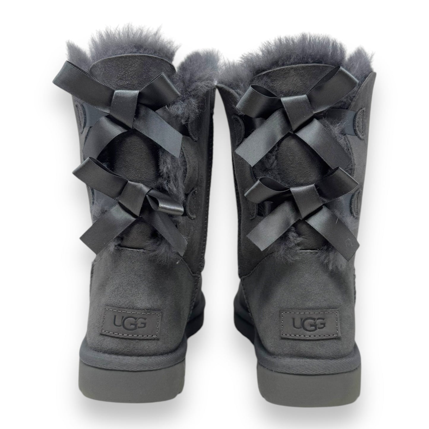 Bailey Bow Boots Designer By Ugg In Grey, Size: 8