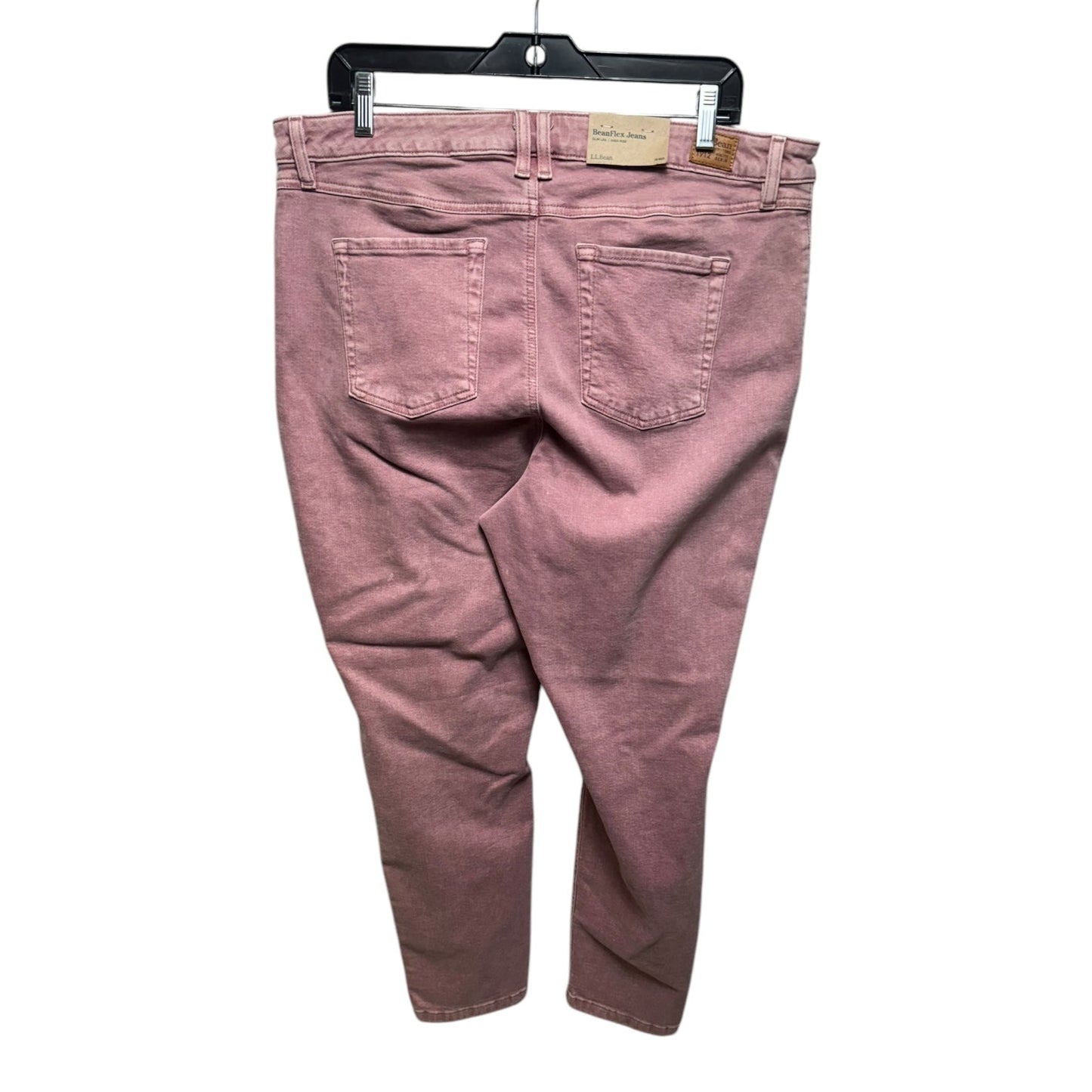 Jeans Straight By L.l. Bean In Mauve, Size: 18