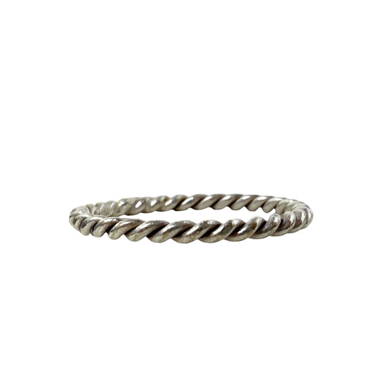 Sterling Silver Rope Band Ring By Unbranded, Size: 8