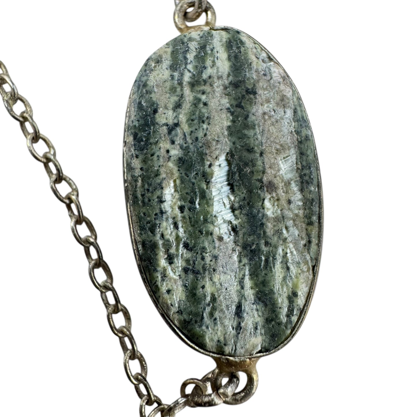 Stone Long Station Necklace Chain By Unbranded