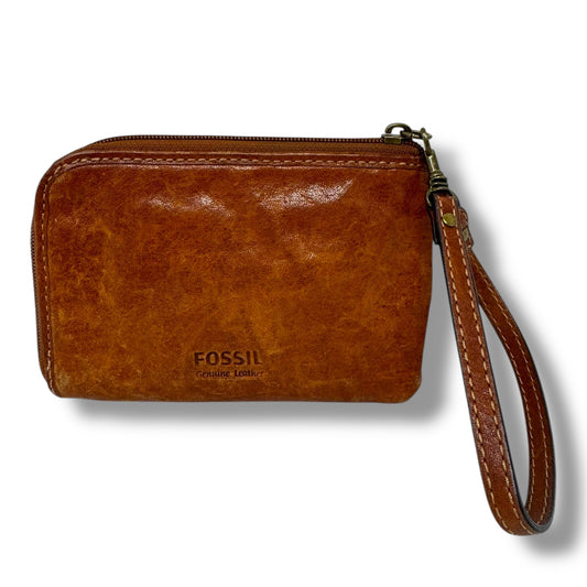 Wristlet Leather By Fossil, Size: Small