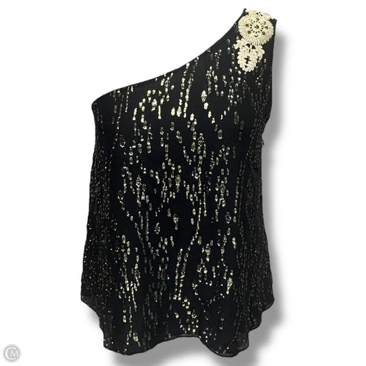 Sienne Top Designer By Lilly Pulitzer In Onyx Fish Clip Chiffon, Size: 14