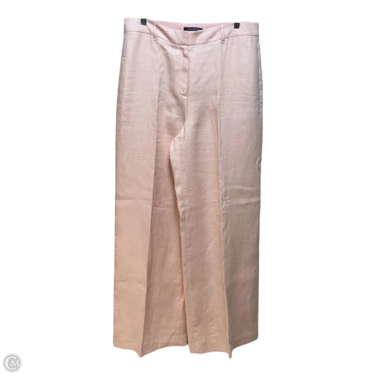 Dalton Linen Wide Leg Pants Designer By Lafayette 148 In Macaroon, Size: 8