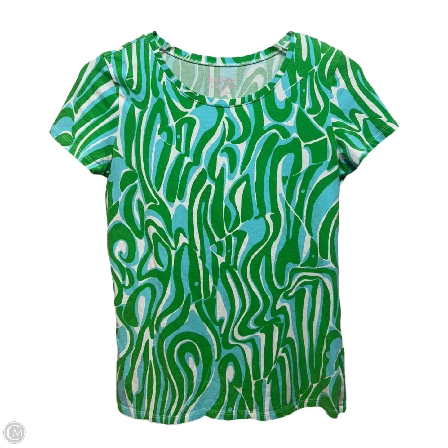 Karrie Crew Neck Top Short Sleeve Designer By Lilly Pulitzer In Finders Keepers, Size: S