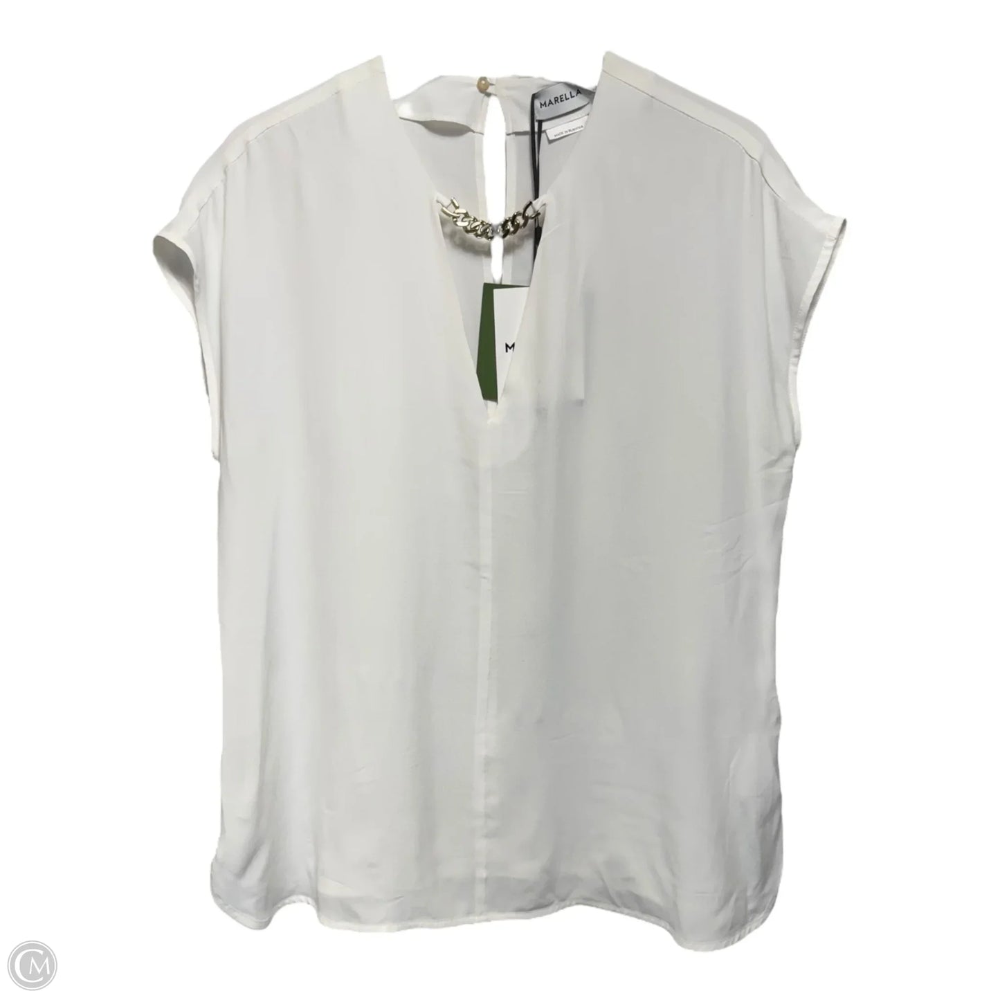Top Sleeveless By Marella In White, Size: 10