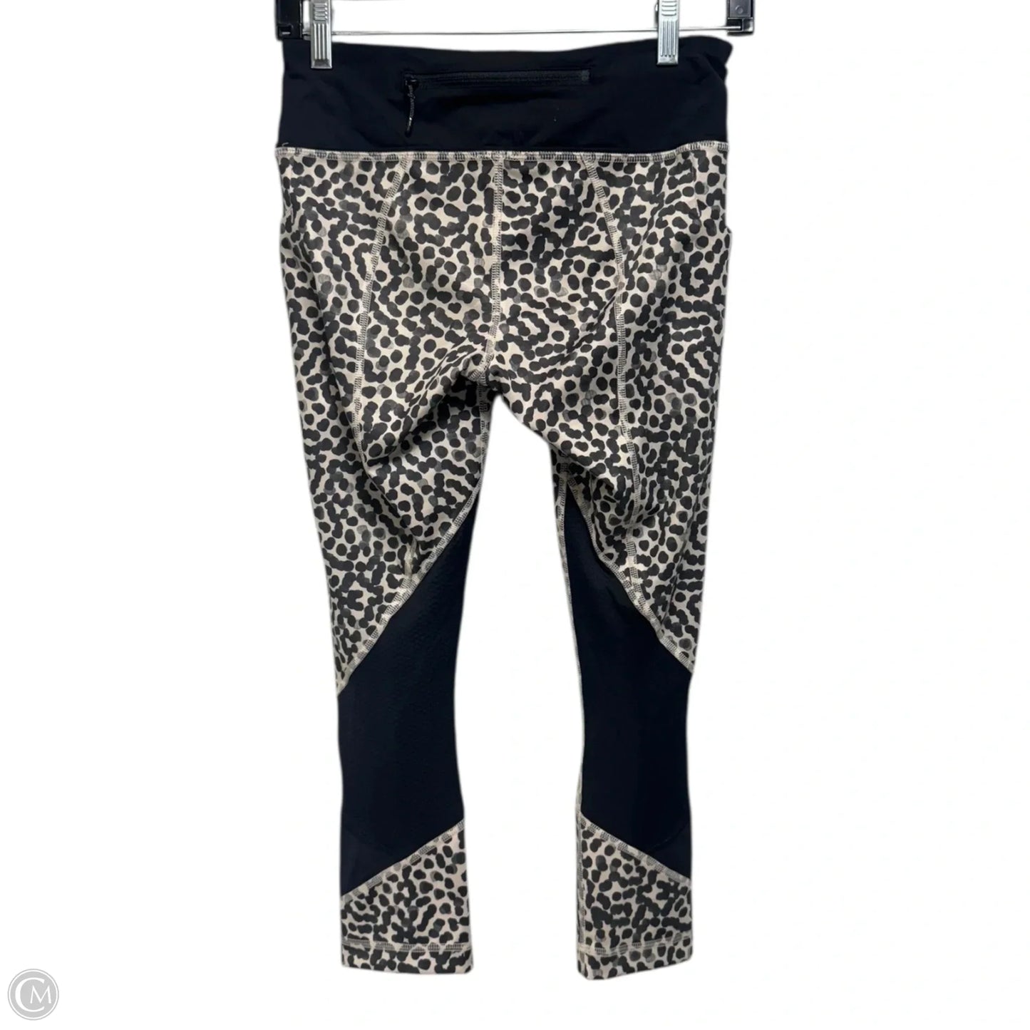 Pace Rival Crop By Lululemon In Ace Spot Grain Black / Black, Size: 4