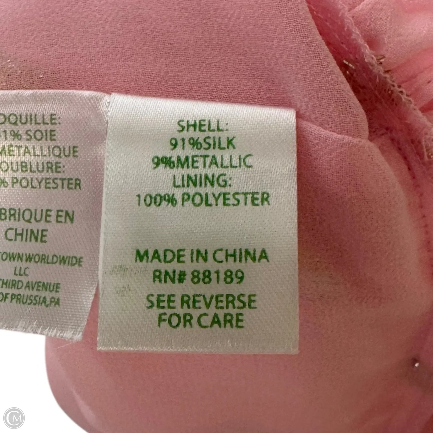 Savanna Top Designer By Lilly Pulitzer In Pink Tropics Tint Diamond Metallic Clip, Size: XS