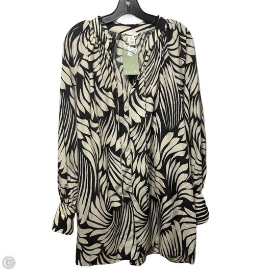 Dress Casual Short By H&m In Black & Cream, Size: M
