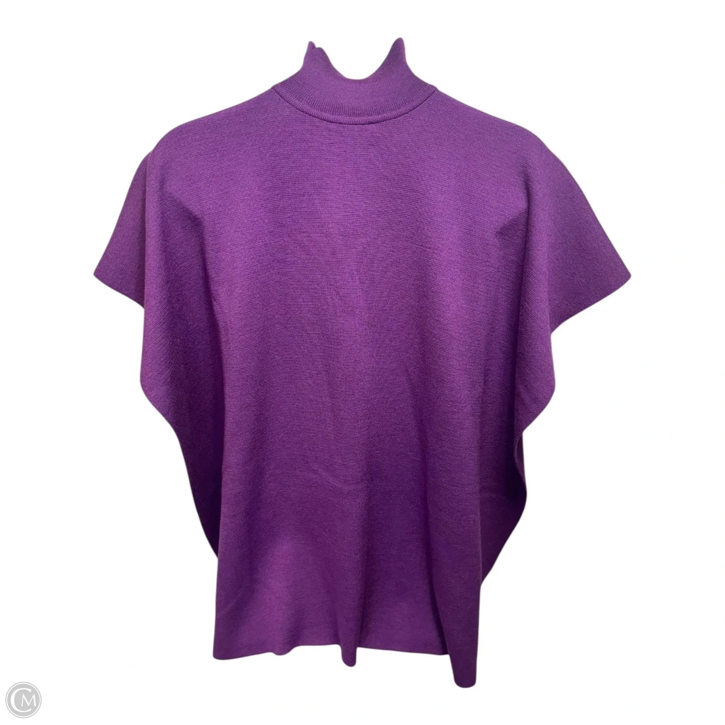 Wool Turtleneck Poncho By McCulley’s In Purple, Size: Osfm