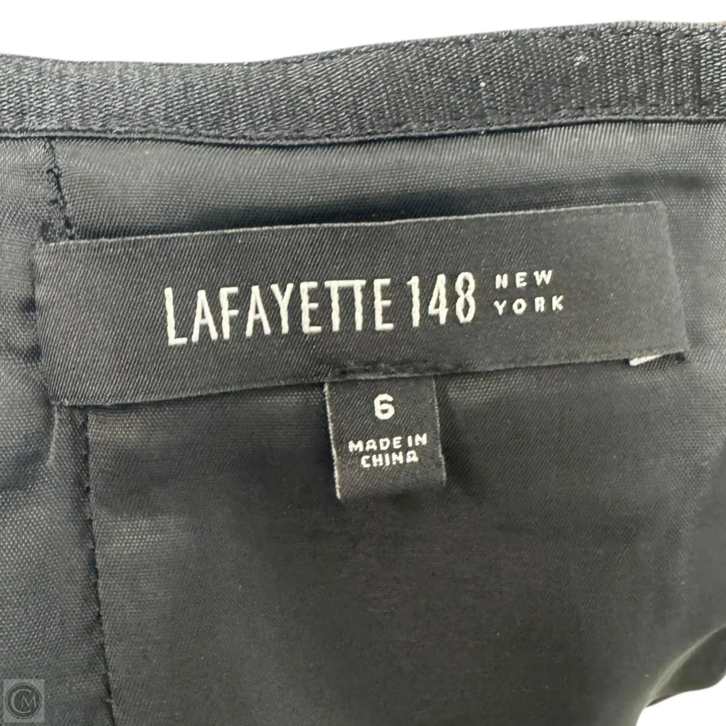 Brush Stroke Tweed Wool Blend Skirt Designer By Lafayette 148 In Black & Gold, Size: 6